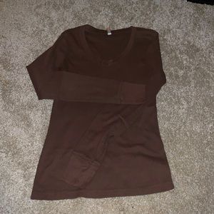 Selling a brown long sleeve shirt